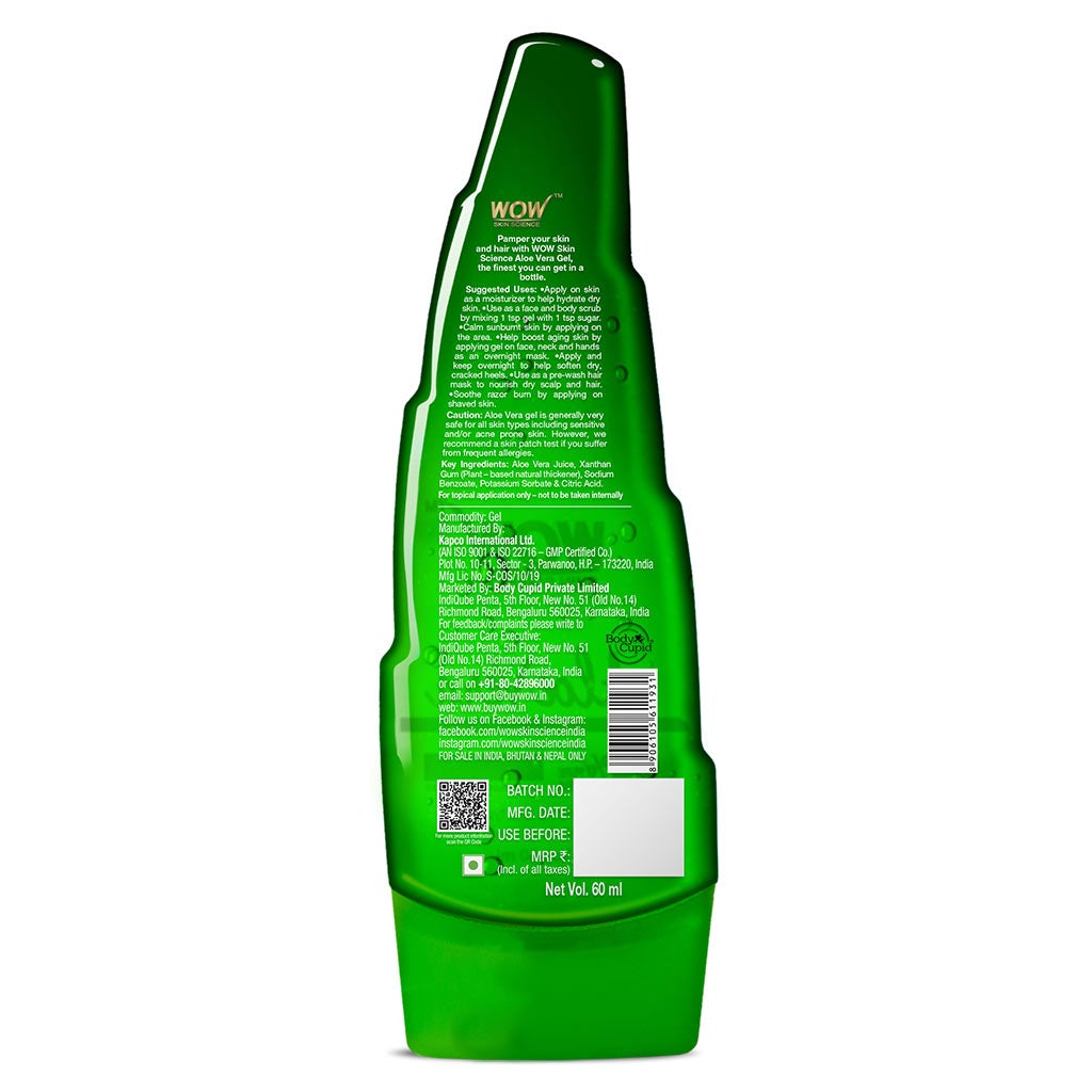 WOW Aloe Vera Gel - 60 ml