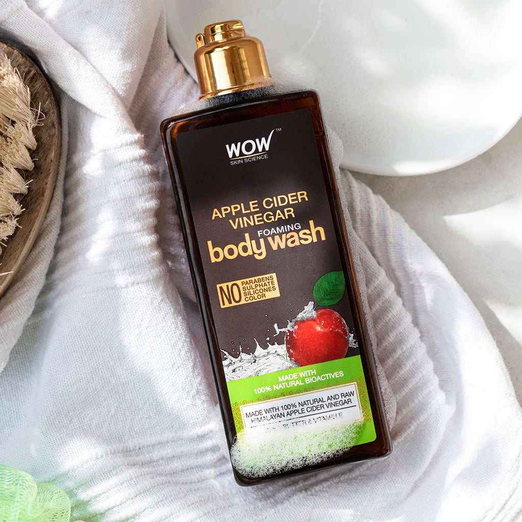 WOW Apple Cider Vinegar Foaming Body Wash - No Parabens, Sulphate, Silicones & Color - 250 ml