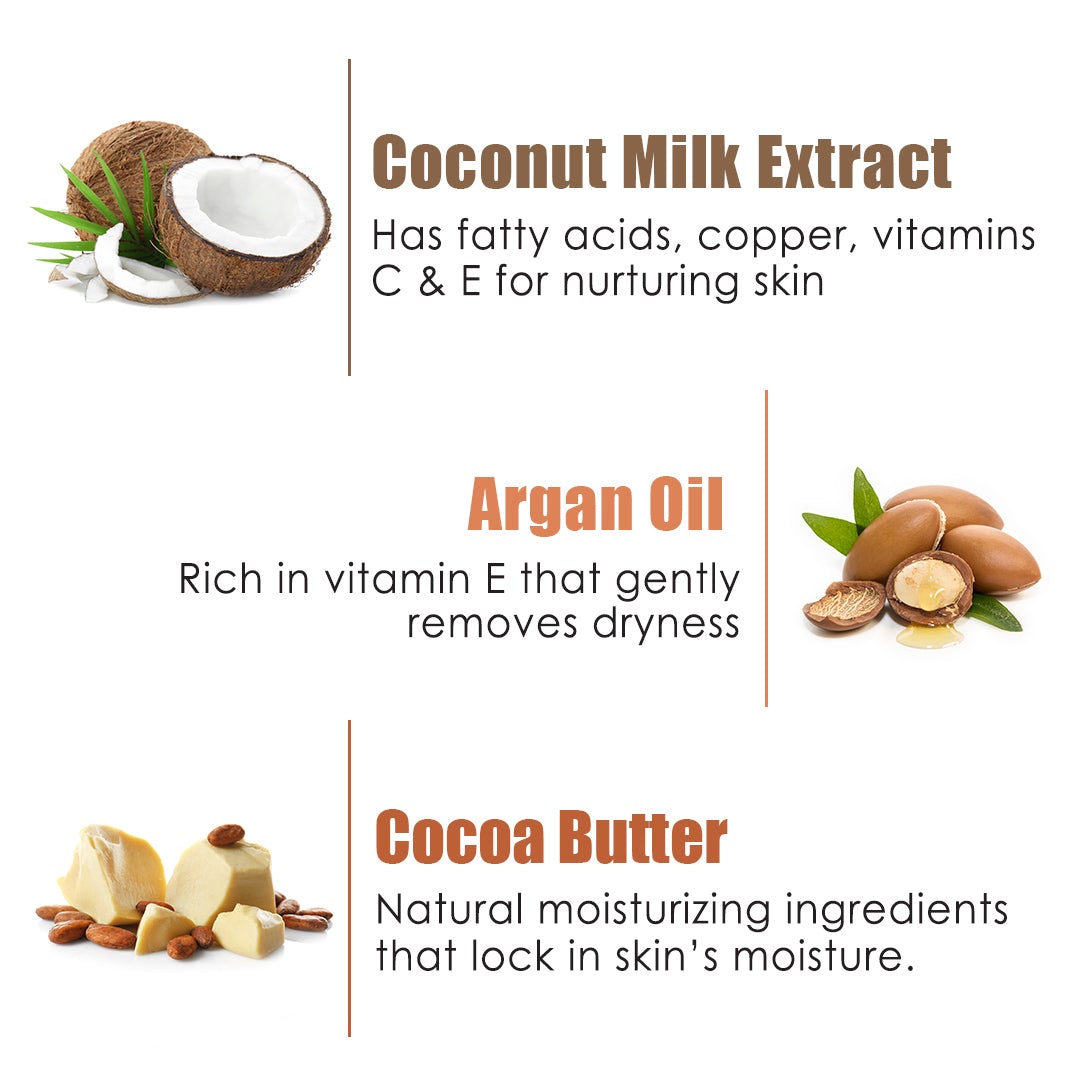 WOW Coconut Milk and Argan Oil Body Lotion, Medium Hydration - 300 ml
