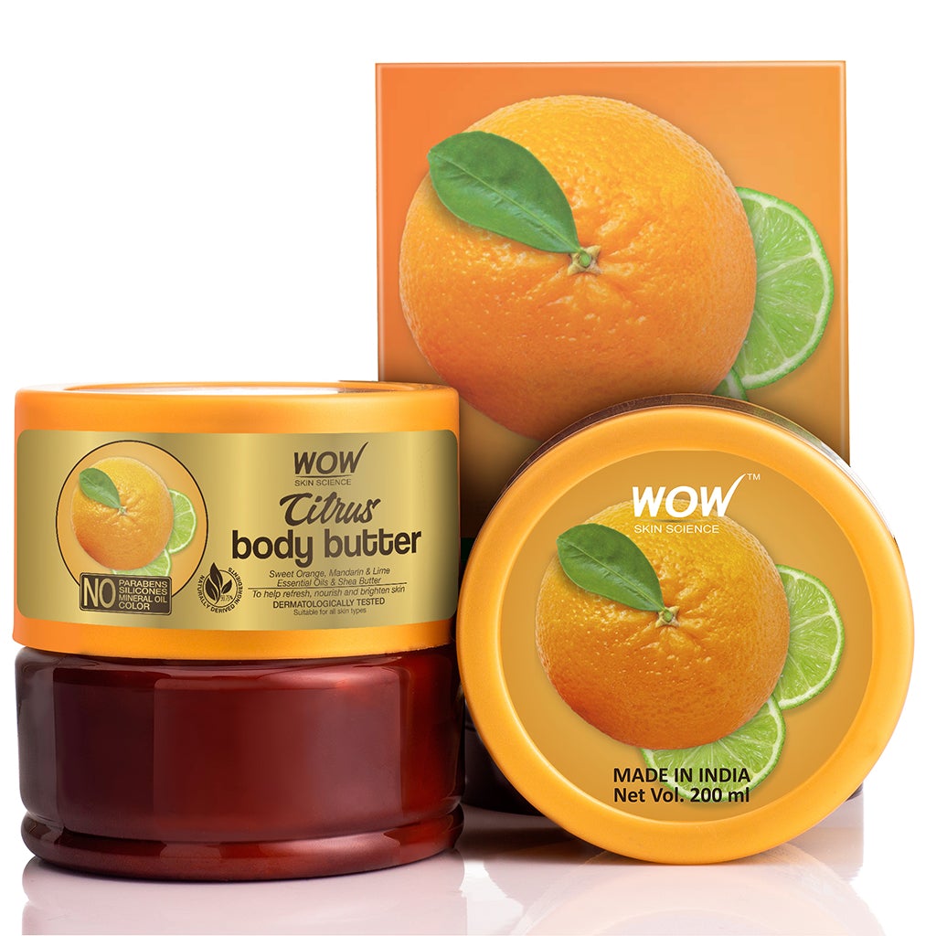 WOW Citrus Butter - No Parabens, Silicones, Mineral Oil & Color - 200 ml