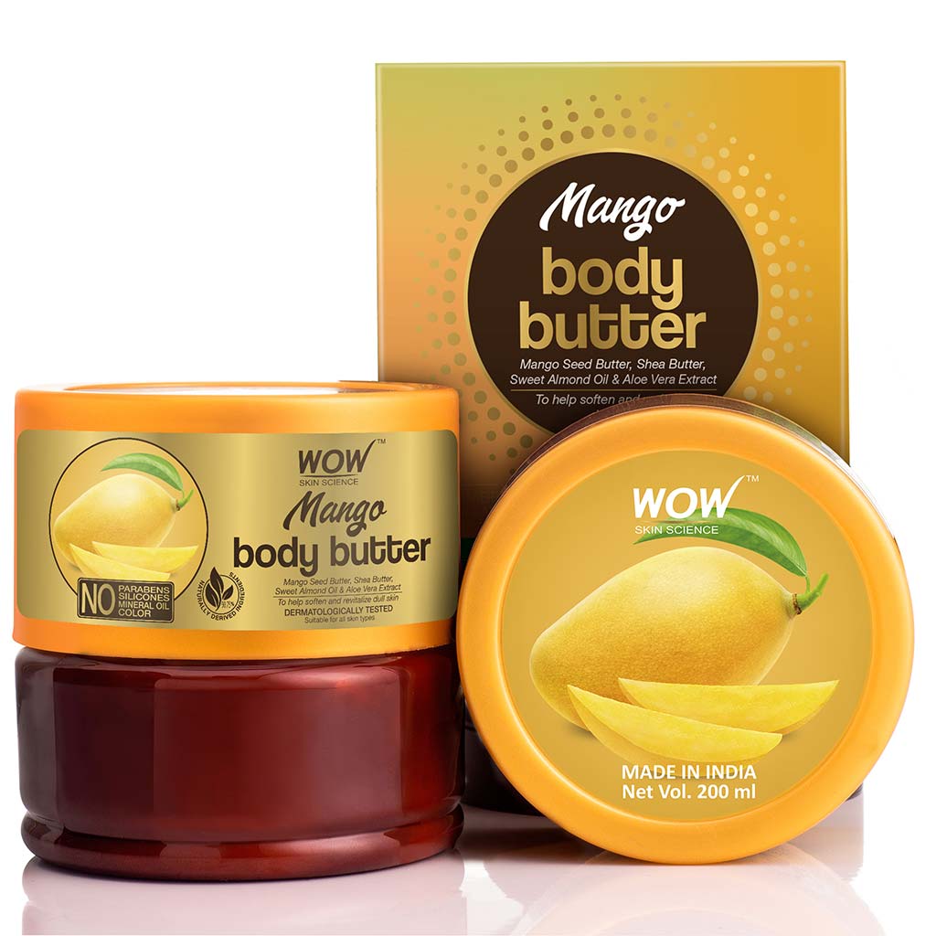 WOW Mango Body Butter - No Parabens, Silicones, Mineral Oil & Color - 200 ml
