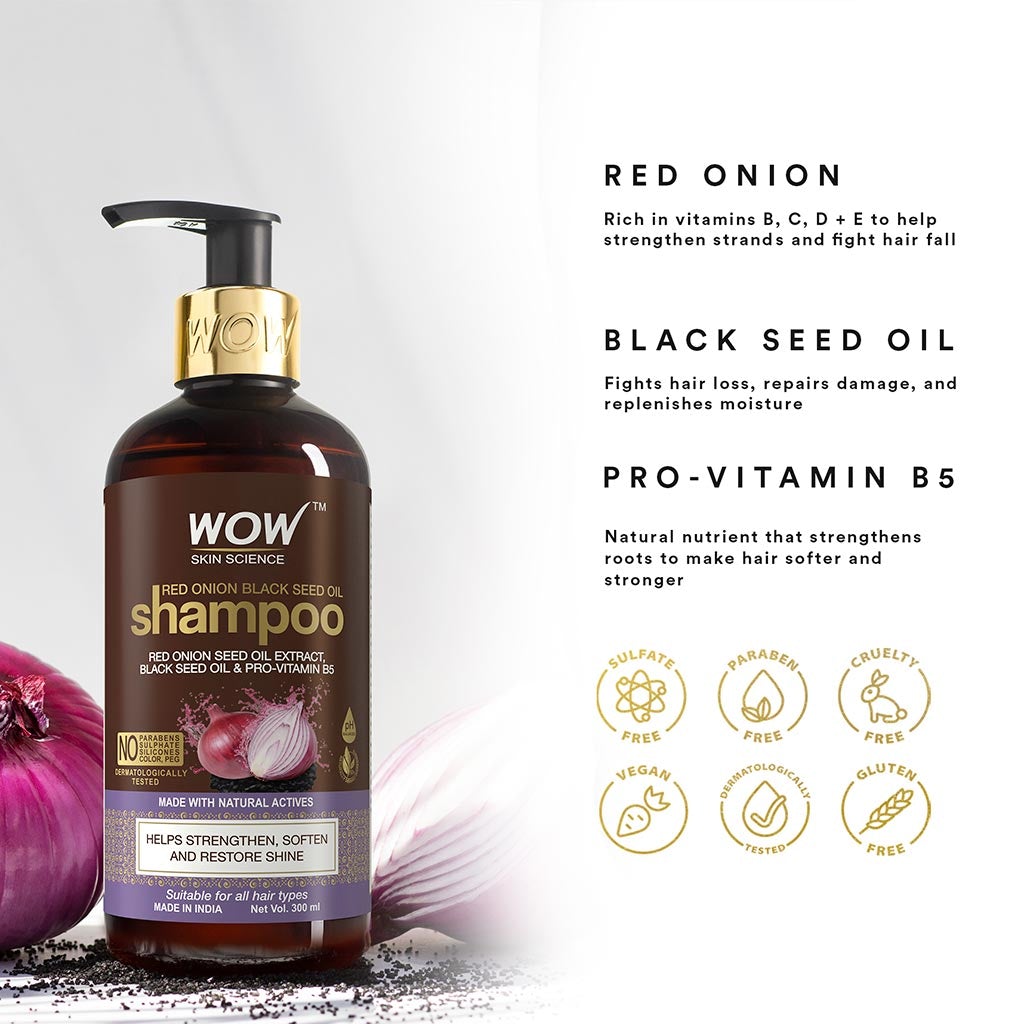 WOW Onion Shampoo for Hair Growth and Hair Fall Control