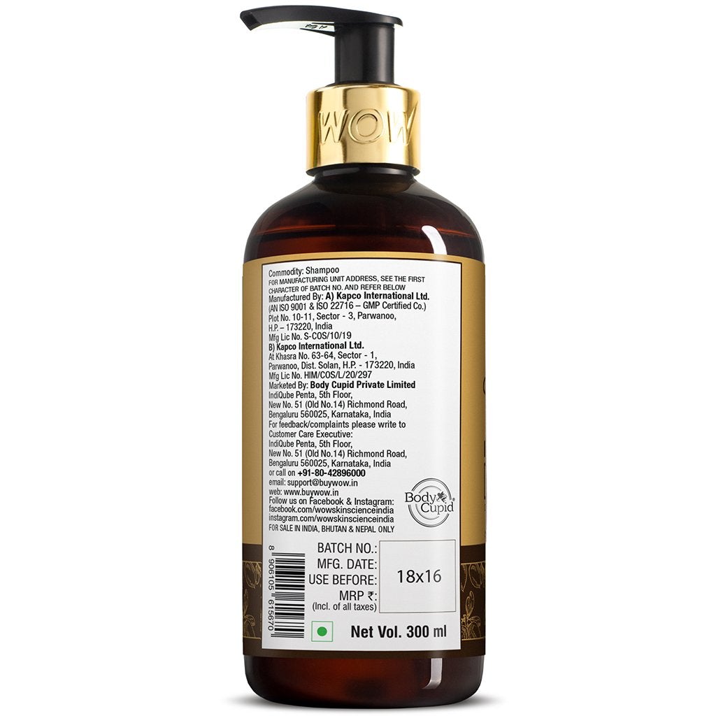 WOW Moroccan Argan Oil Shampoo (with DHT Blocker) - 300 ml