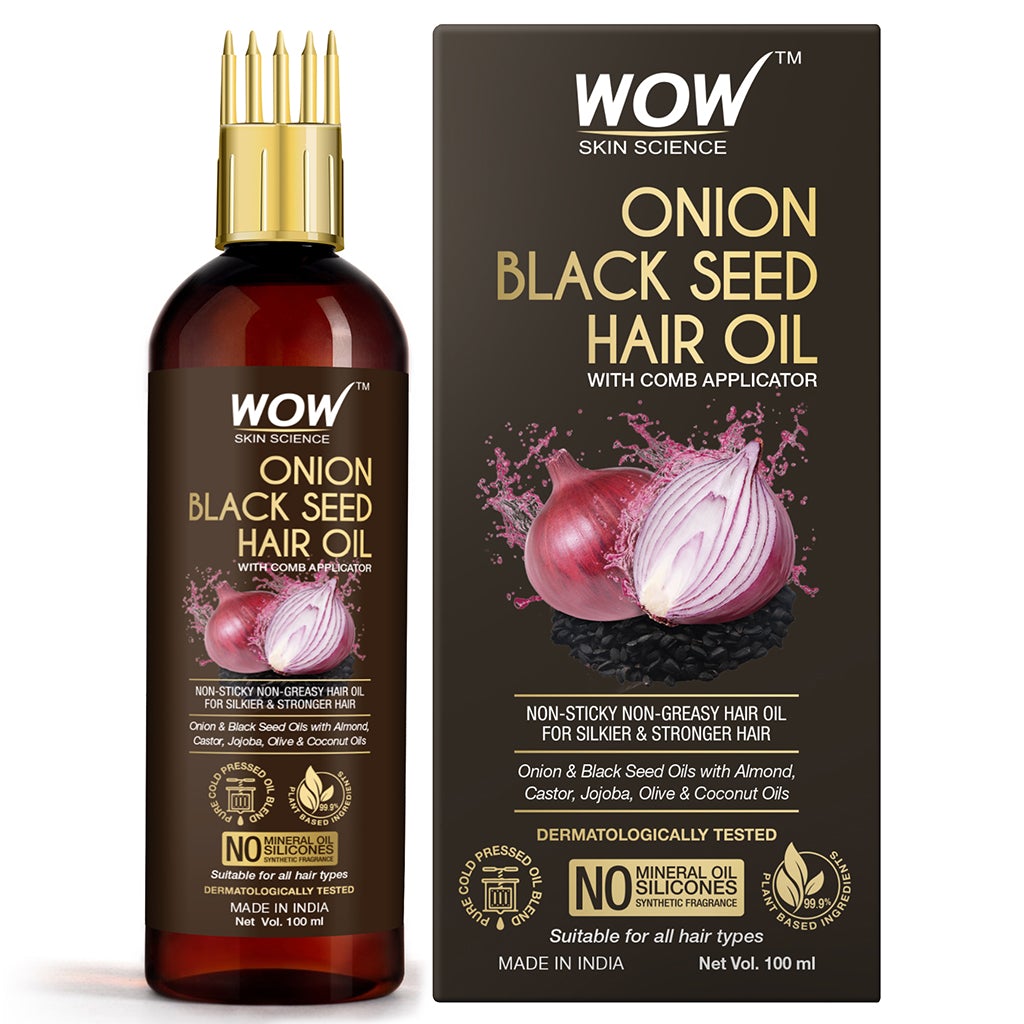 WOW Onion Oil for Hair Fall Control with Comb Applicator