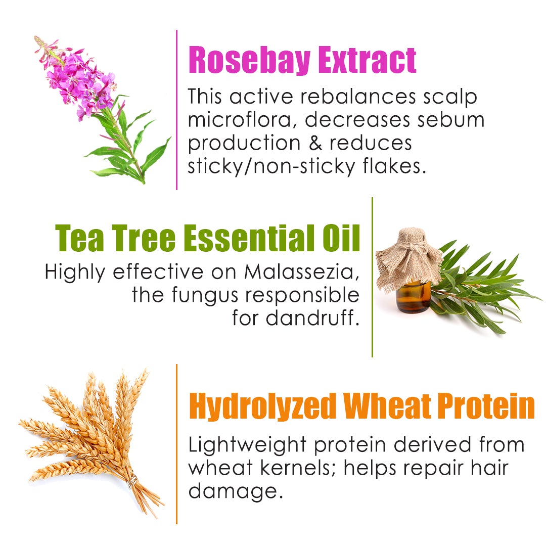 WOW Anti-Dandruff Hair Mask with Rosebay Extract & Tea Tree Essential Oil