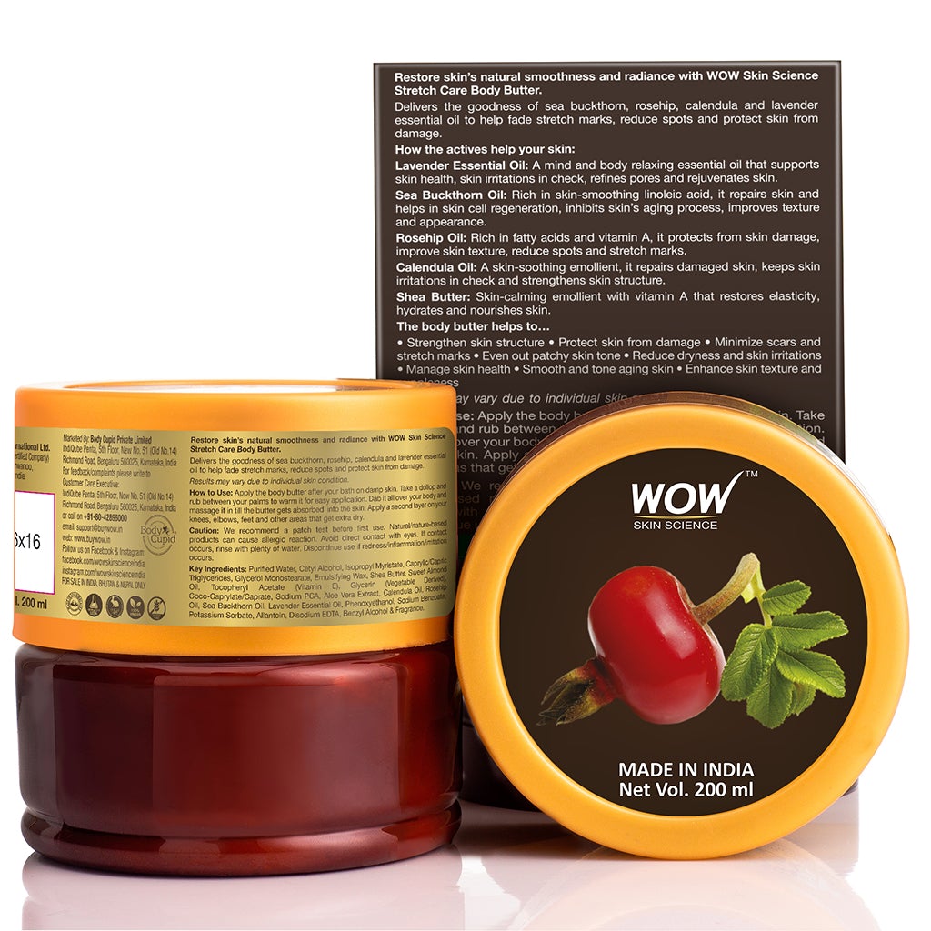WOW Stretch Care Body Butter - No Parabens, Silicones, Mineral Oil & Color - 200 ml
