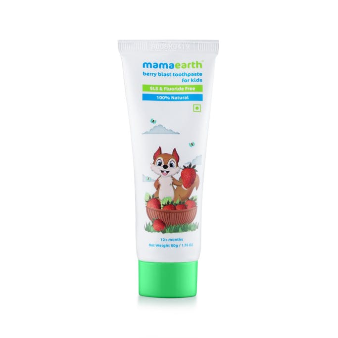 MamaEarth 100 Percent Natural Berry Blast Kids Toothpaste, 50g