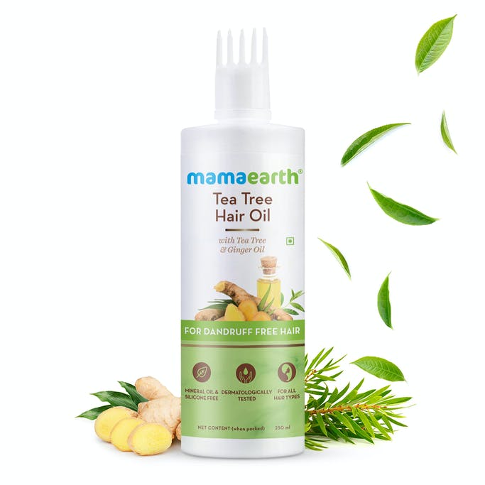 MamaEarth Tea Tree Hair Oil with Tea Tree and Ginger Oil for Dandruff Free Hair - 250ml