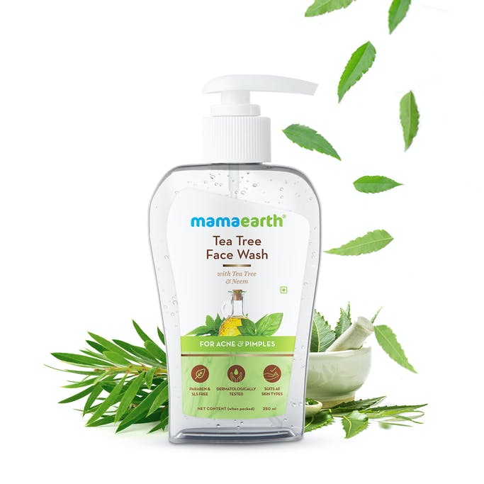 MamaEarth Tea Tree Face Wash with Neem for Acne and Pimples - 250ml