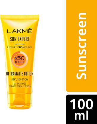 Lakme Light and Non Sticky Sun Expert Ultra Matte Lotion - SPF 50 100 ml