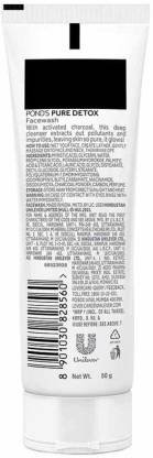 PONDS Pure Detox Anti-Pollution Purity With Activated Charcoal Face Wash (50 g)