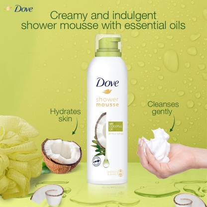 DOVE Creamy Shower and Shave Mousse | Infused with Coconut Oil 200ml