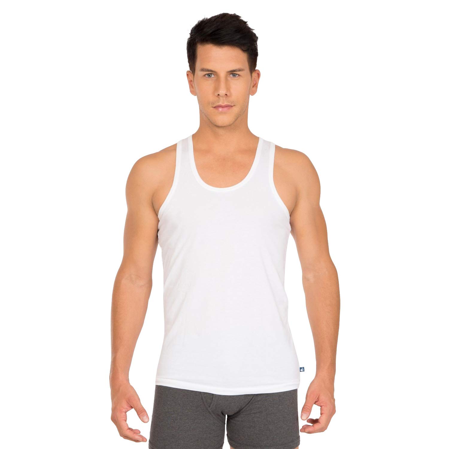 JOCKEY (Modern classic-8820) Deep Round Neck Sleeveless Vest (2pcs) - White