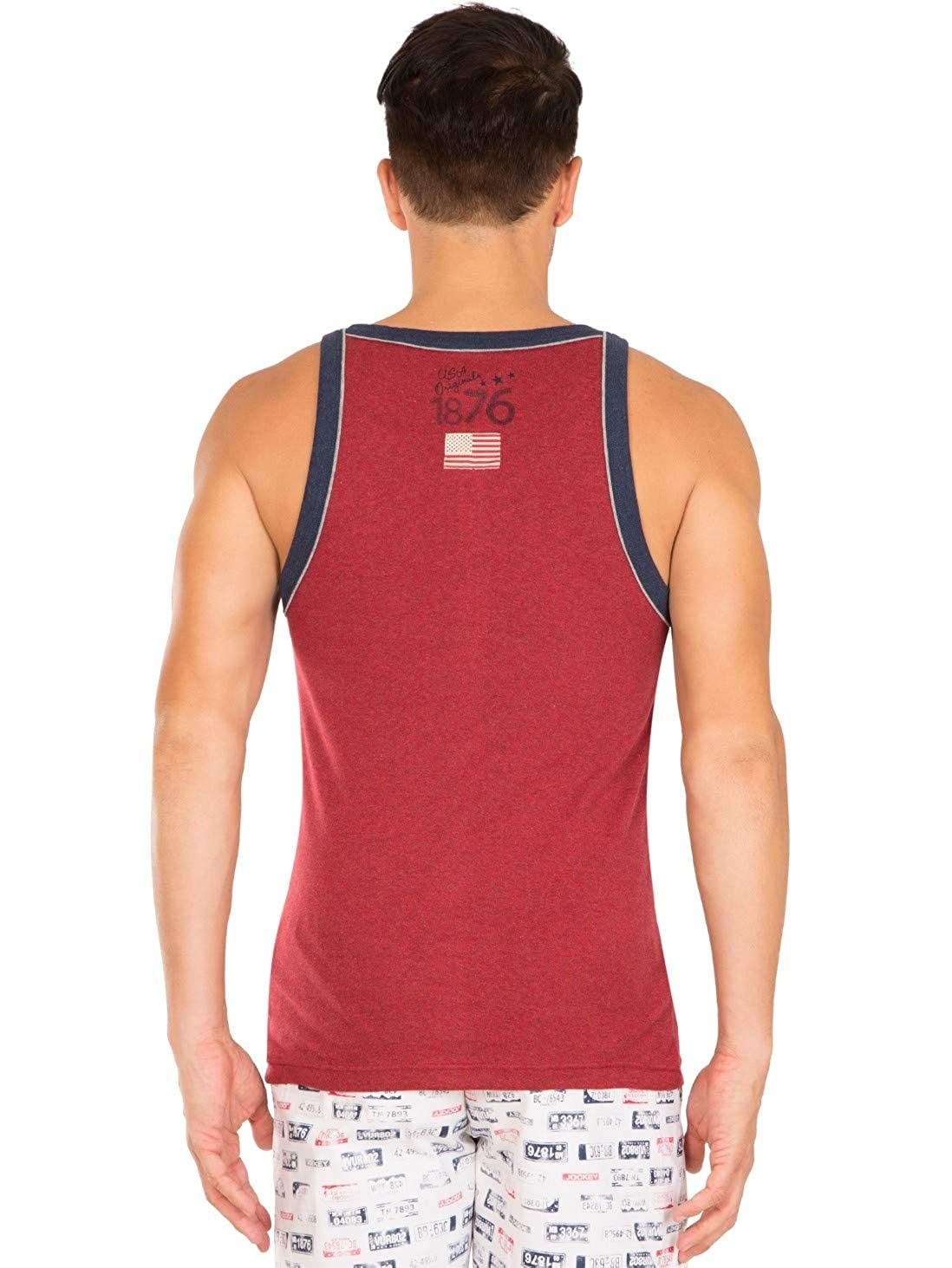 JOCKEY (US originals -US54) Square Neck colouring Vest - Red Melange (Single)