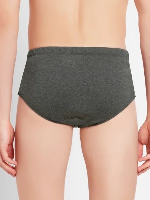 JOCKEY (Modern classic 8035) Poco Brief with Concealed Waistband (Pack of 2) - Charcoal Melange
