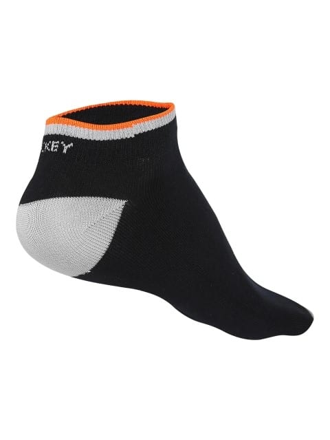 JOCKEY  SOCKS (2 PCS) (POP 7052) Casual Low Show Socks for Men - Black & Neon Orange