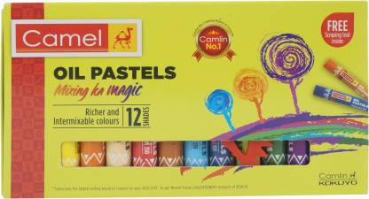 Camel Oil Pastels 12 Shades  (Multicolor)