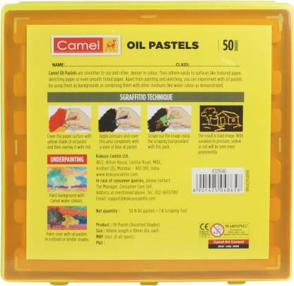 Camel Oil Pastels 50 Shades Reusable Pack  (Multicolor)