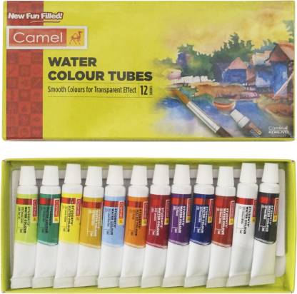Camel Student Water Colour Tubes - 12 Shades  (Set of 12, Multicolor)