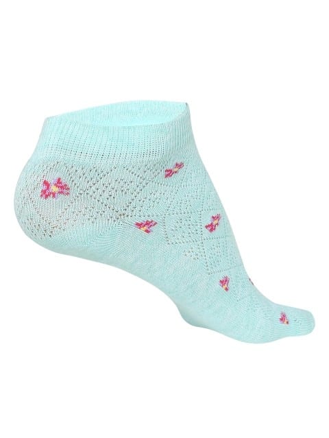 JOCKEY SOCKS (1 PAIR)(24X7 WOMAN 7481) Low Show Socks for Women - Mint Sorbet Melange