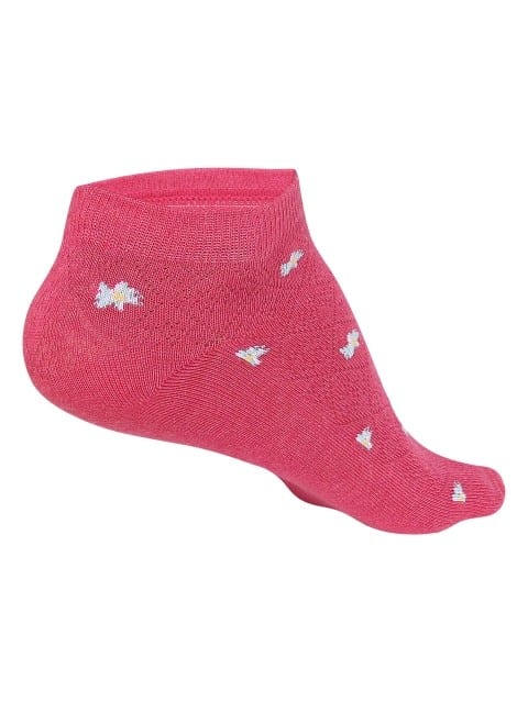JOCKEY SOCKS (1 PAIR)(24X7 WOMAN 7481) Low Show Socks for Women - Raspberry Melange