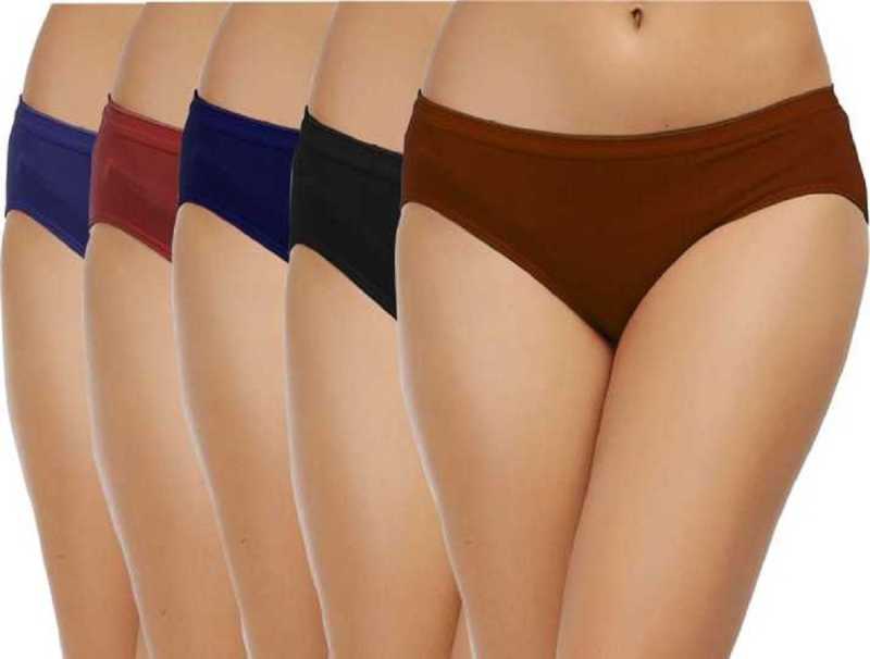 RUPA  PLAIN PANTY - ASSORTED COLOURS (PACK OF 5)