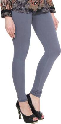 Leggings -  Women's Cotton Churidar  Leggings - GREY COLOUR