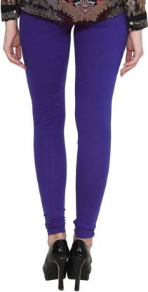Leggings -  Women's Cotton Churidar  Leggings - INK BLUE COLOUR