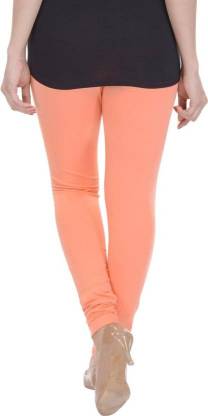 Leggings -  Women's Cotton Churidar  Leggings - PEACH COLOUR