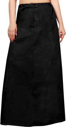 Petticoat - Women's Cotton Blended Indian Readymade Petticoats - BLACK COLOUR