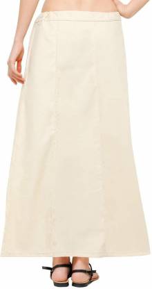 Petticoat - Women's Cotton Blended Indian Readymade Petticoats - CREAM COLOUR