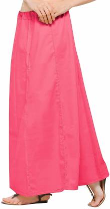 Petticoat - Women's Cotton Blended Indian Readymade Petticoats - PINK COLOUR