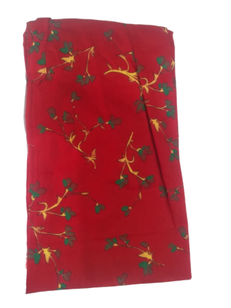 NIGHTY(Round Neck) - Women's Pure Cotton Regular Nighty With Round Neck - MARRON PRINTED