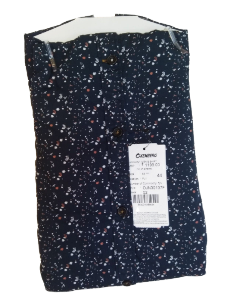 OXEMBERG SHIRT - Men's Cotton Slim-fit PRINTED Formal Shirt – OJN30137F-02