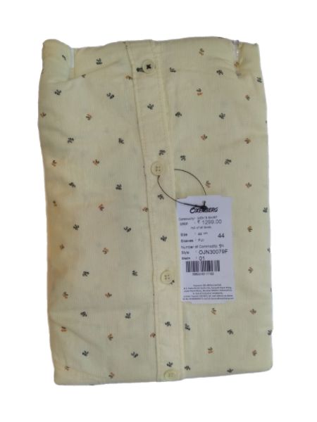 OXEMBERG  SHIRT  - Men's Cotton Slim-fit Formal PRINTED Shirt – OJN30079F-01