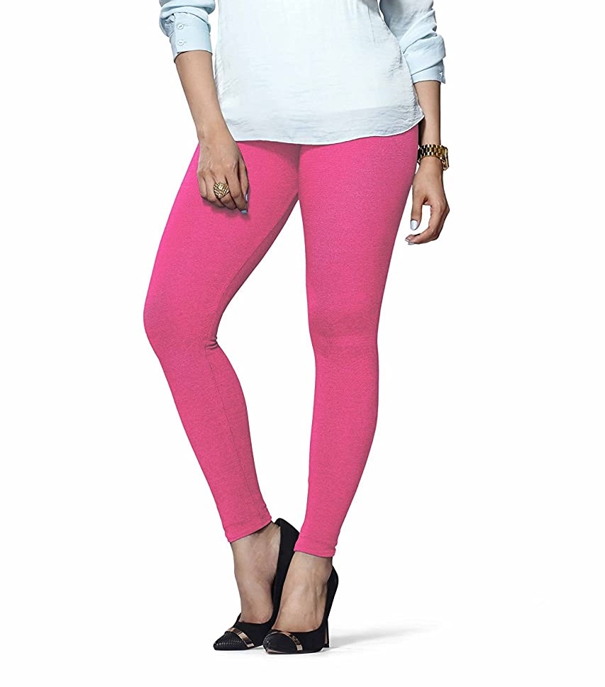 LYRA - Ankle Length Leggings For Women - Deep Pink Colour