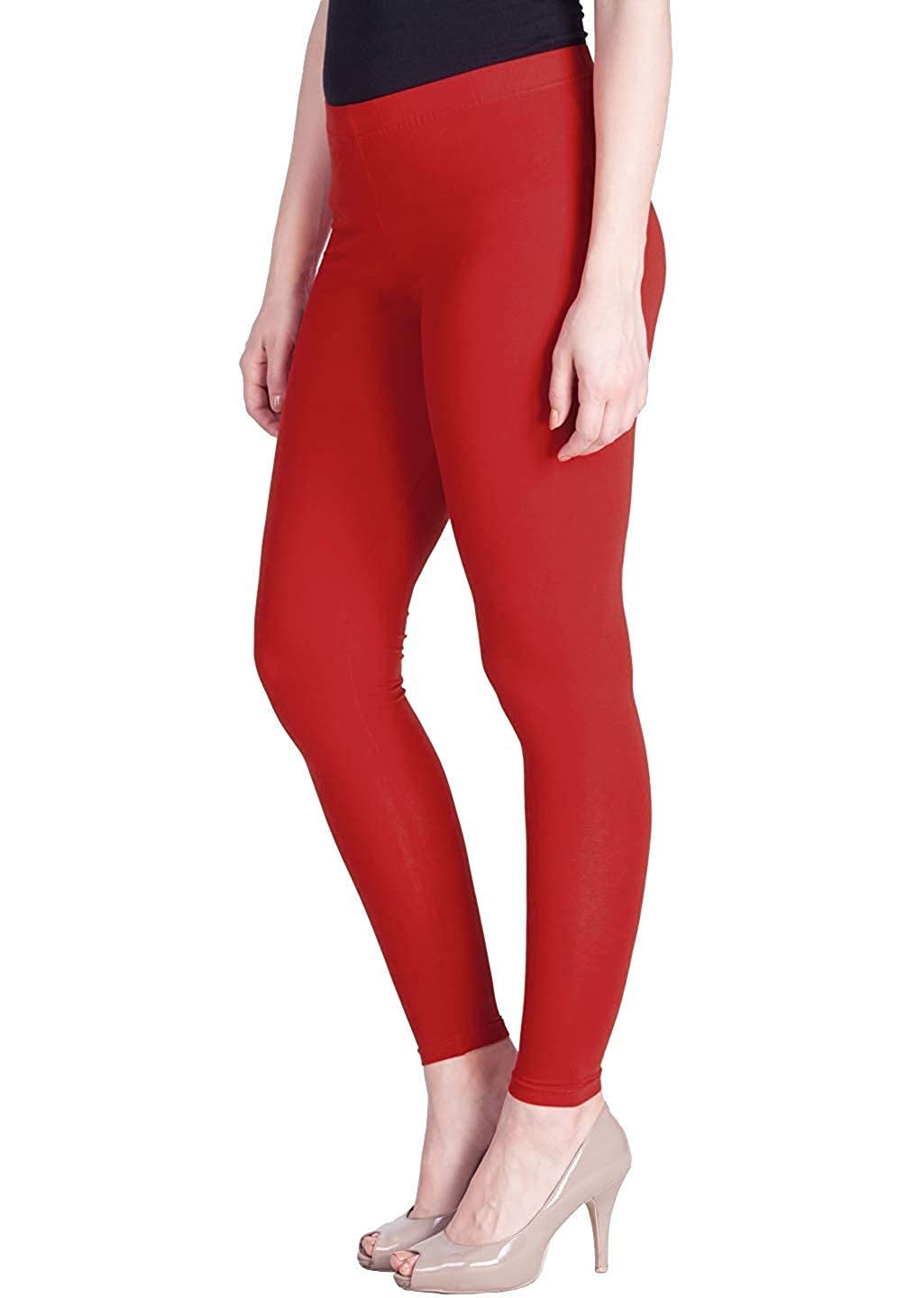 LYRA - Ankle Length Leggings For Women - Tomato Red Colour