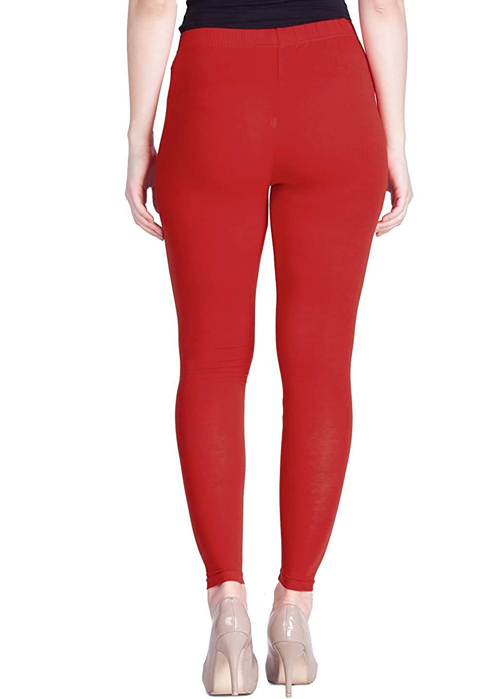 LYRA - Ankle Length Leggings For Women - Tomato Red Colour
