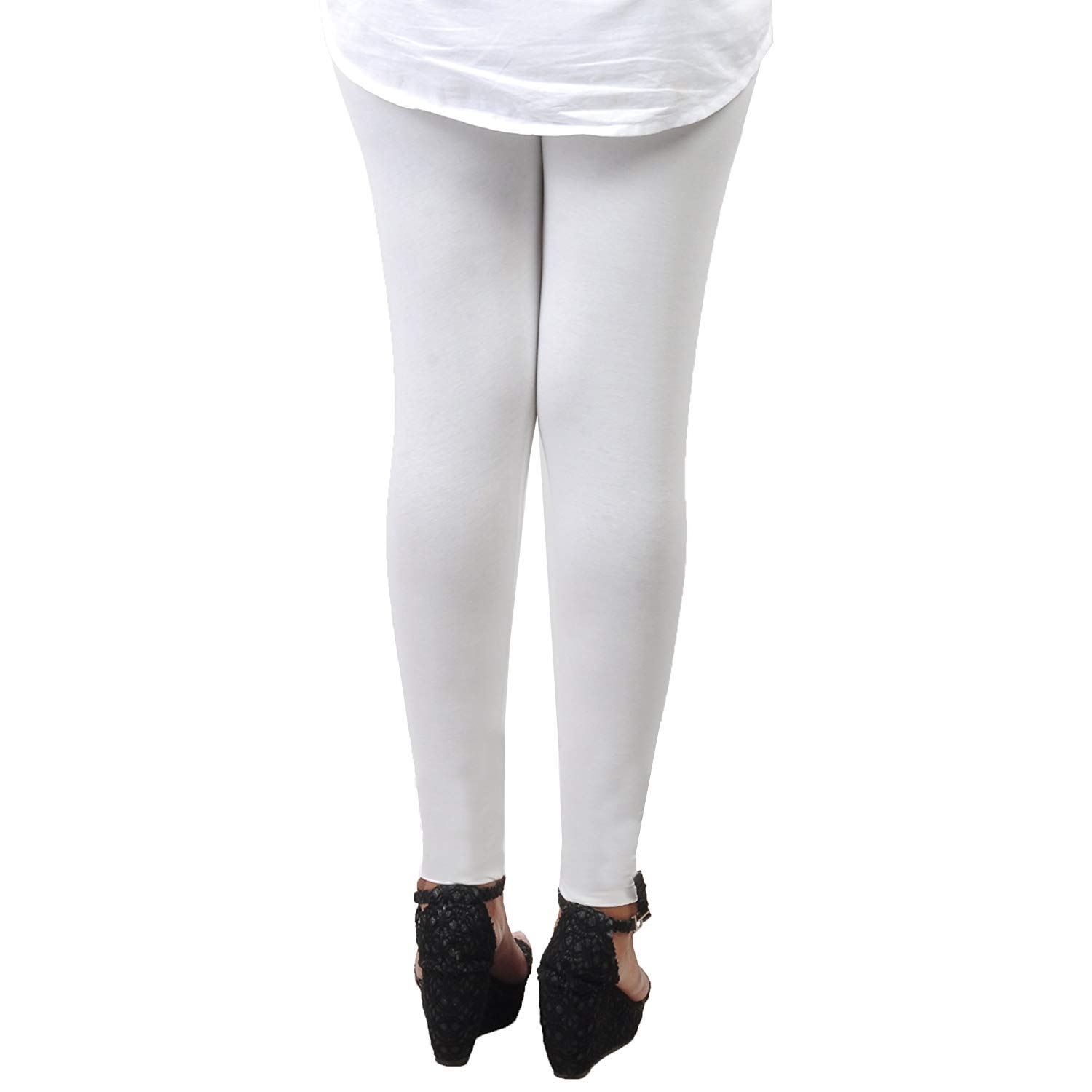 LYRA - Ankle Length Leggings For Women - White Colour